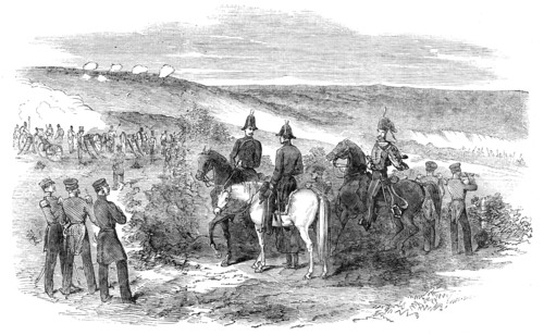 Sortie of the Russians from Sebastopol - General Sir De Lacy Evans and staff, October 26, 1854. Creator: Unknown.