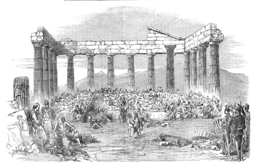 Fete to Officers of the English and French Forces, and the Greek Army and Navy, in the..., 1854. Creator: Unknown.