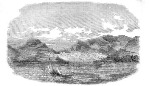 The English and French Camps in the Piraeus - Sketched from the Gulf of Egina, 1854. Creator: Unknown.