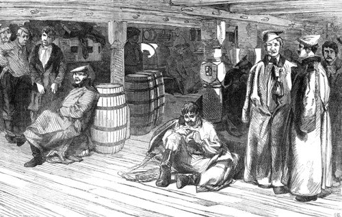 '"The Devonshire" - Russian Prisoners between Decks, 1854. Creator: Unknown.