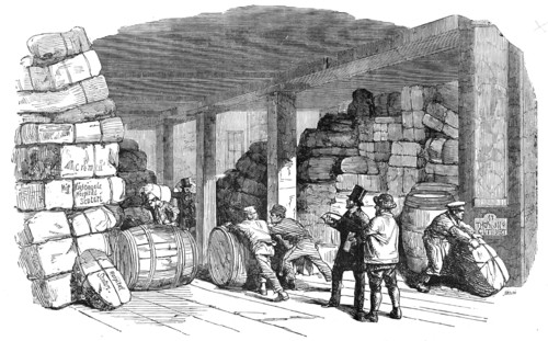 Reception, by Messrs. Cuthbert, Paternoster-Row, of Lint, Etc., for the Wounded at Scutari, 1854. Creator: Unknown.