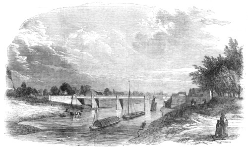 New Bridge over the Severn, at Upton, 1854. Creator: Unknown.