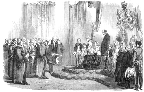 Presentation of Addresses to Her Majesty, at the Station Hotel, Hull, 1854. Creator: Unknown.
