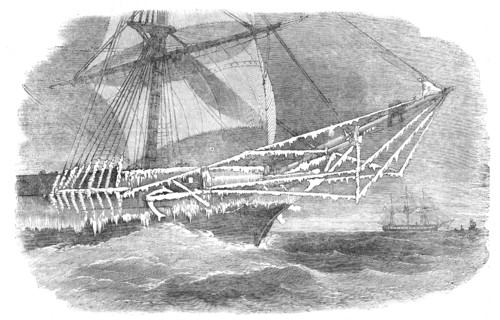 Weather in the Baltic - Bows of H.M. Corvette "Cruiser", 1854. Creator: Unknown.
