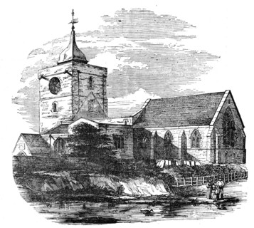 Ponteland Church, Northumberland, 1854. Creator: Unknown.