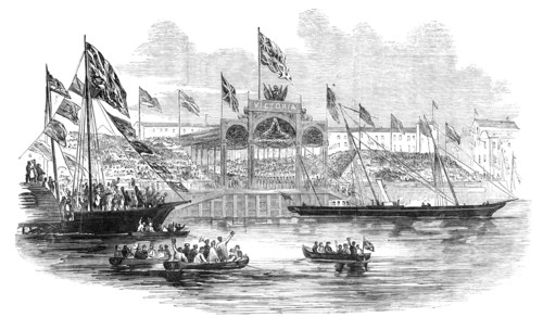 Embarkation of Her Majesty, at Hull, 1854. Creator: Unknown.