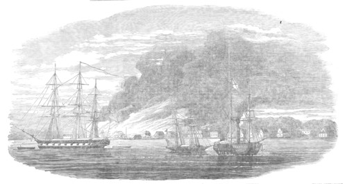 The Burning of Greytown, 1854. Creator: Unknown.
