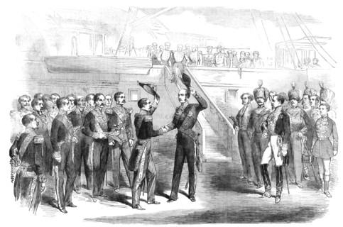 Meeting of Prince Albert and the Emperor of the French, at Boulogne, 1854. Creator: Unknown.