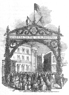 Triumphal Arch, Barnstaple-Bridge, 1854. Creator: Unknown.
