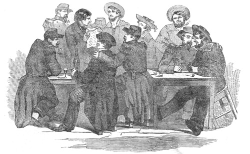 French Soldiers and English Sailors Fraternising at Calais, 1854. Creator: Unknown.