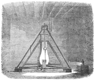 Pendulum-Room at the Bottom of the Harton Coal-Pit, 1854. Creator: Unknown.