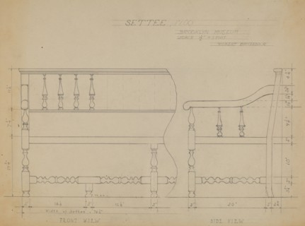 Settee, c. 1936.