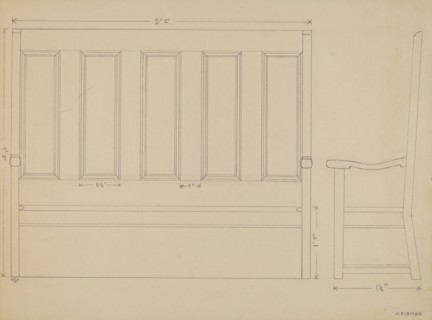 Settee, c. 1936.