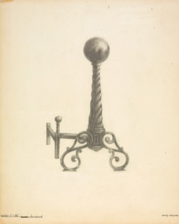 Andirons, c. 1937.