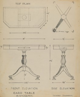 Card Table, c. 1940.
