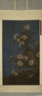 Pigeons and peonies.