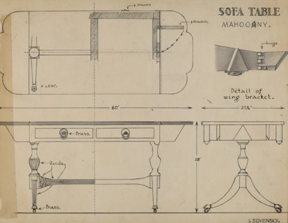 Sofa Table, c. 1939.