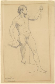 Male Nude, 1870-1877.