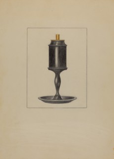 Pewter Lamp, c. 1936.