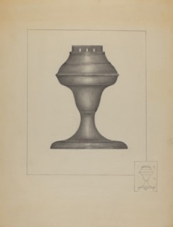 Pewter Lamp, c. 1936.