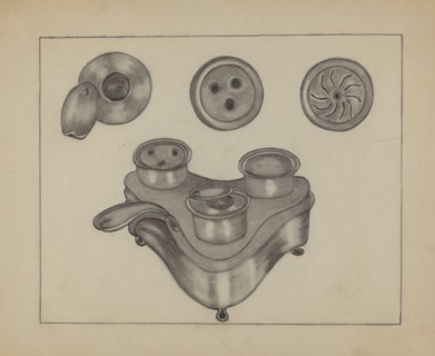 Pewter Desk Set, 1936.