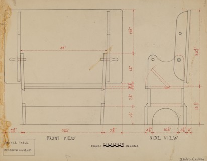 Settle-table, c. 1936.