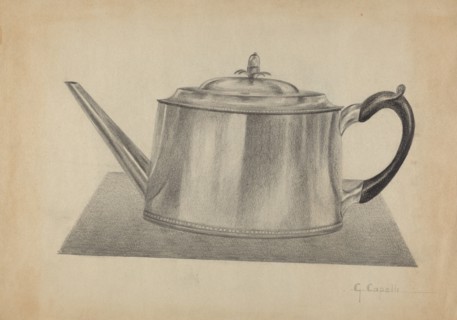 Silver Teapot, c. 1936.