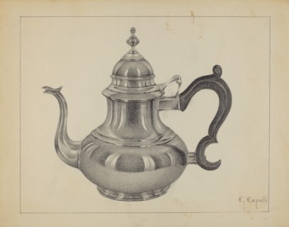 Silver Teapot, c. 1936.