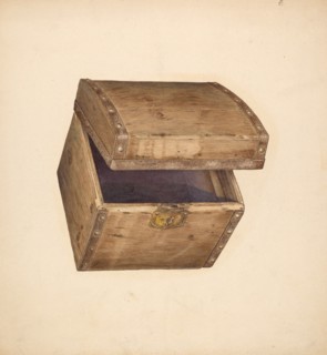 Hat Box - Wood, c. 1940.