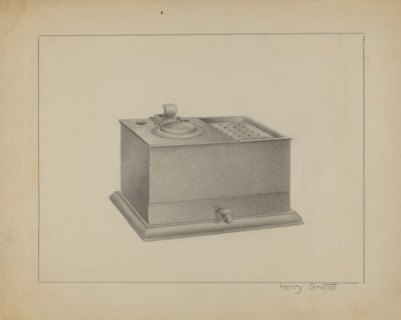Pewter Inkwell, c. 1936.
