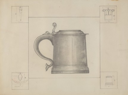 Pewter Tankard, c. 1936.