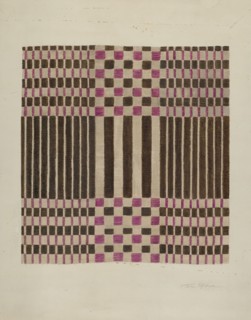 Woven Coverlet, c. 1937.