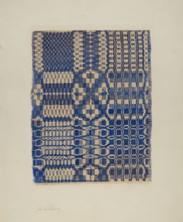 Woven Coverlet, c. 1940.