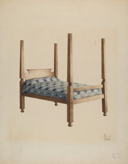 Four Poster Bed, c. 1940.
