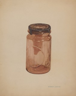 Glass Fruit Jar, c. 1940.