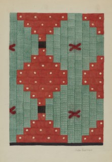 Log Cabin Quilt, c. 1941.