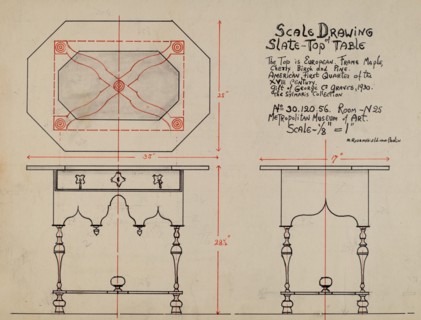 Slate-top Table, c. 1940.
