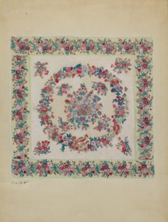 Applique Quilt, 1935/1942.