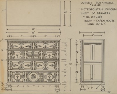 Chest of Drawers, c. 1938.
