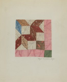 Cotton Bed Quilt, c. 1941.