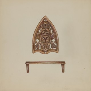 Flat Iron Holder, c. 1937.