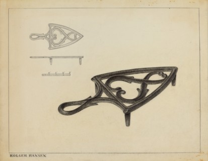 Flat Iron Holder, c. 1937.