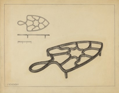 Flat Iron Holder, c. 1937.