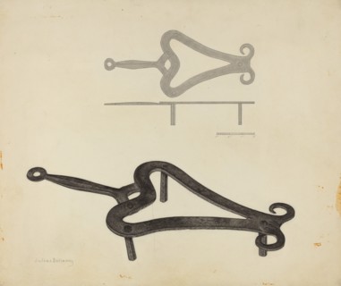 Flat Iron Holder, c. 1940.