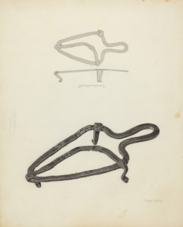 Flat Iron Holder, c. 1940.