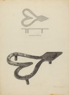 Flat Iron Holder, c. 1940.