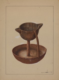 Iron Grease Lamp, c. 1937.