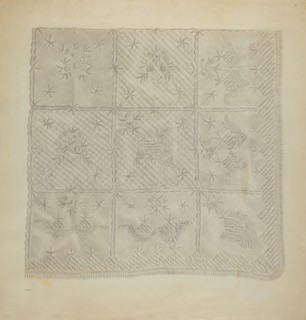 Quilted Coverlet, c. 1938.