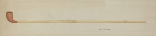 Shaker Clay Pipe, c. 1941.