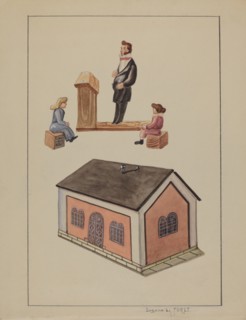 Toy School House, c. 1936.